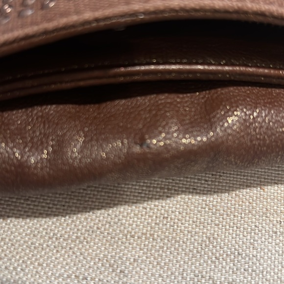 BCBG generation leather studded clutch - zipper pocket with magnetic closure - Picture 5 of 5